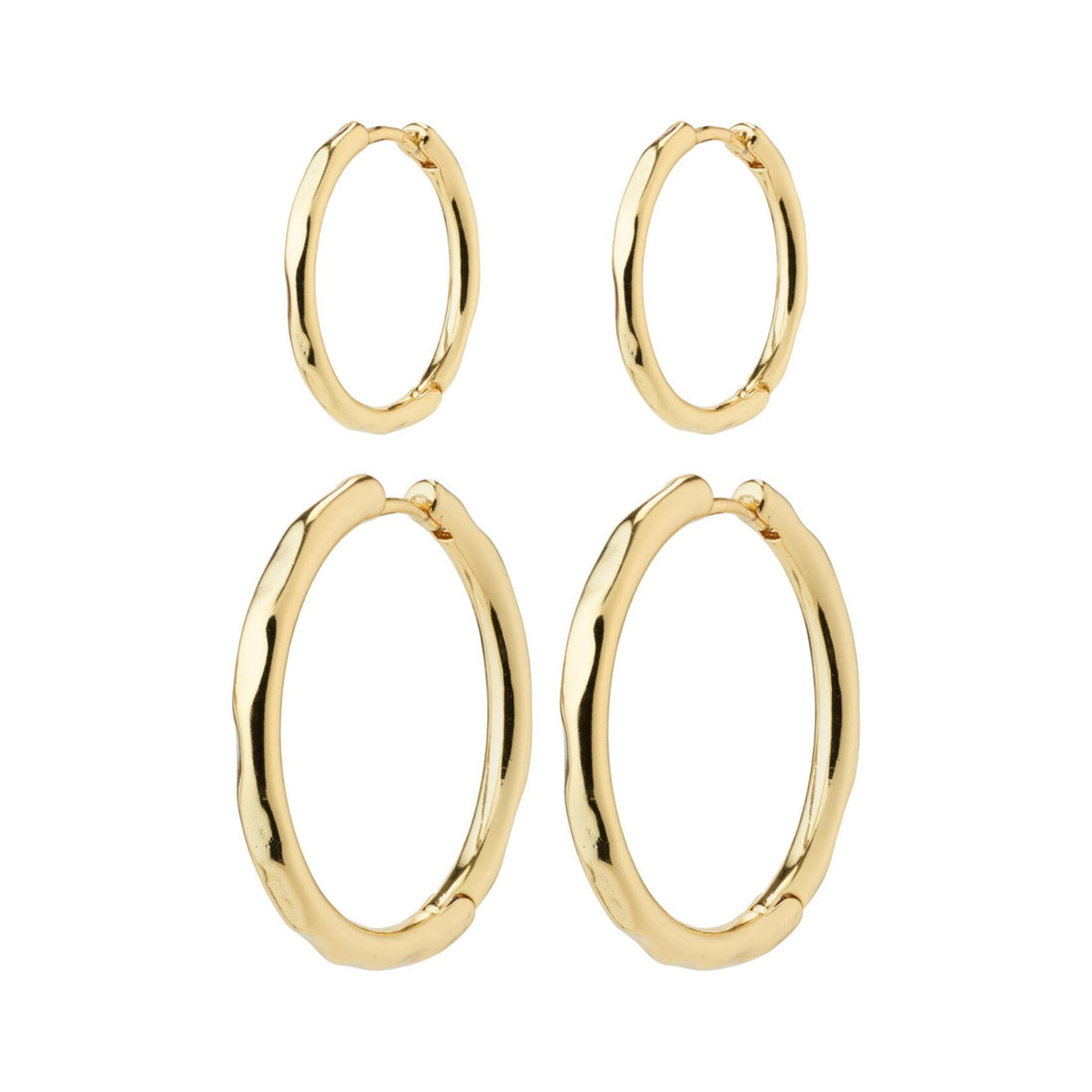 Pilgrim Eve boucles d`oreilles hoop 2 en 1 Recyclé - Gold plated