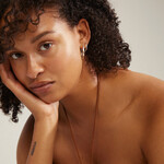 Pilgrim Eve boucles d`oreilles hoop 2 en 1 Recyclé - Silver plated