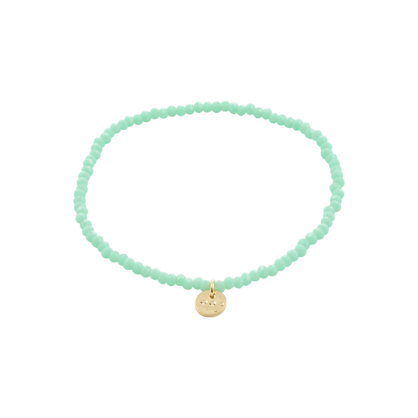 Pilgrim Bracelet Indie Green - Gold plated