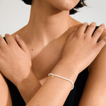 Pilgrim Bracelet Indie White - Gold plated
