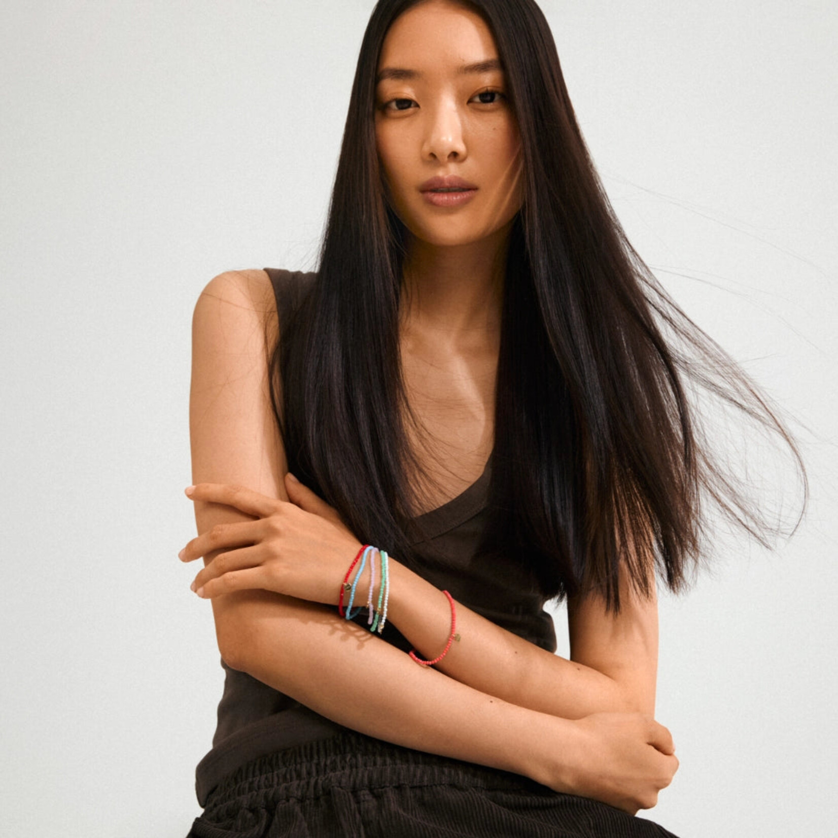 Pilgrim Bracelet Indie Blue Light - Gold plated