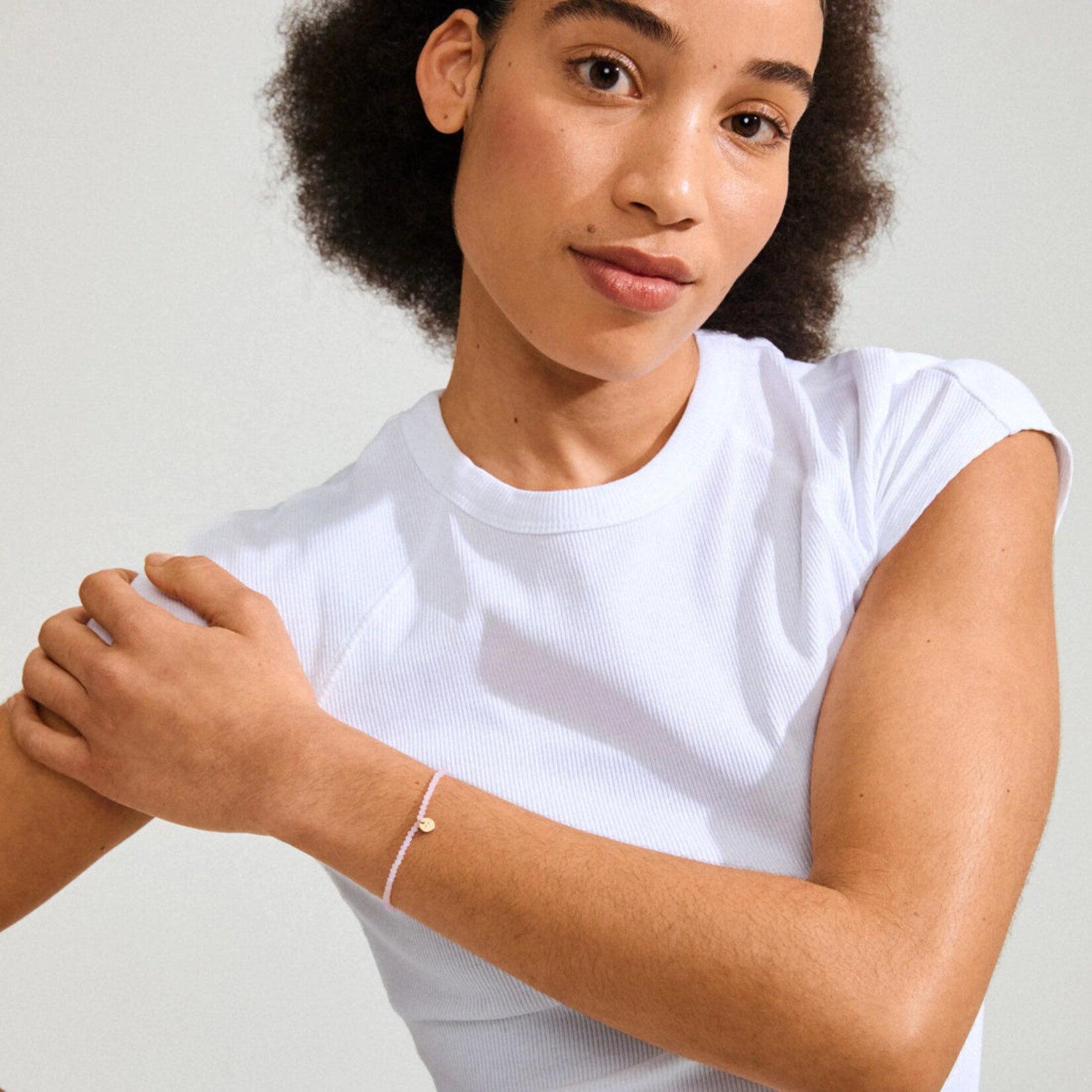 Pilgrim Bracelet Indie Rose light - Gold plated