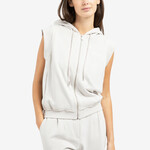 Yaya Pull 01-019150 à capuche sans manches - Tremple Gray