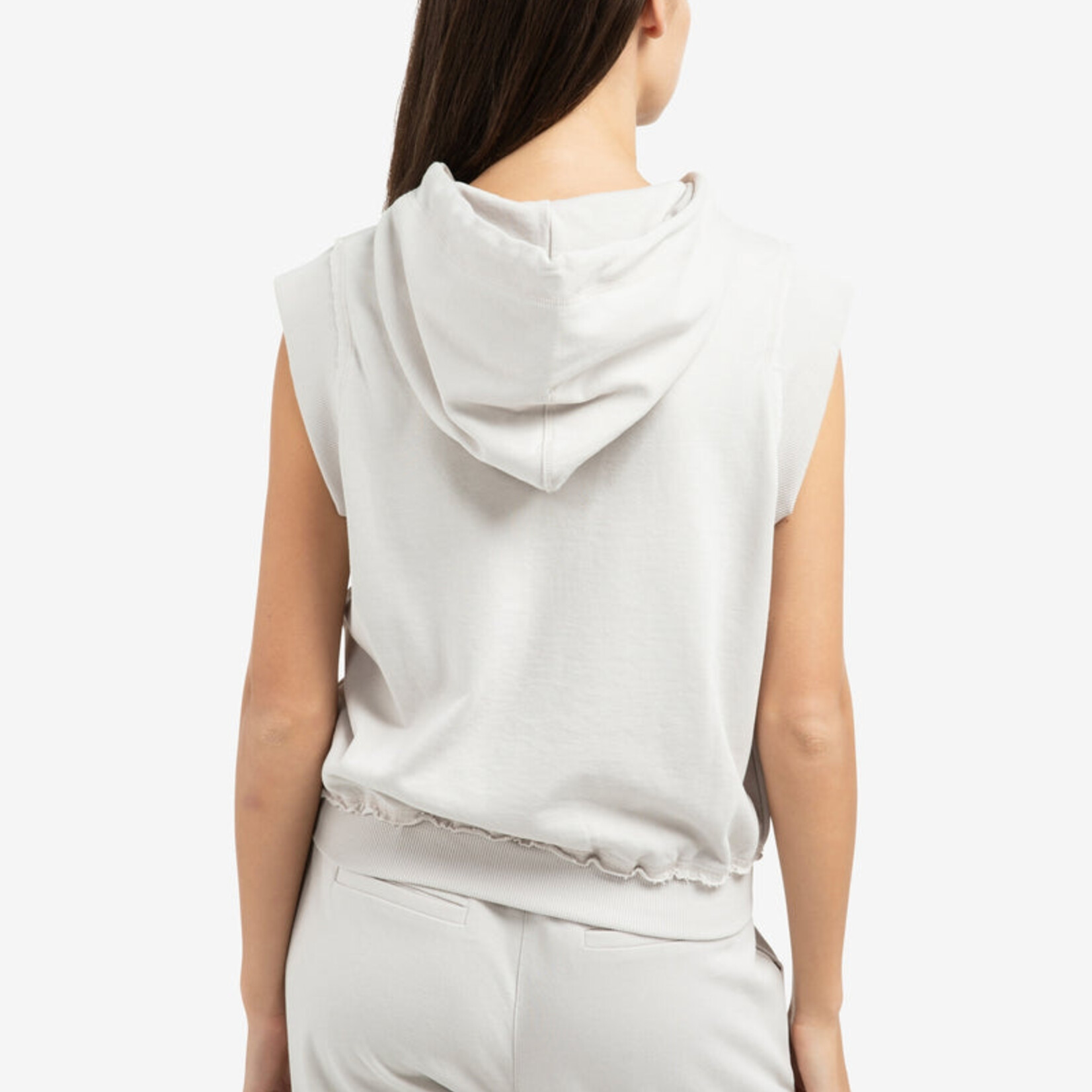 Yaya Pull 01-019150 à capuche sans manches - Tremple Gray