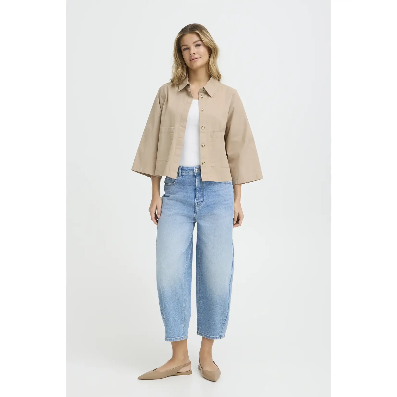 Fransa Chemise Abilene - Savannah Tan