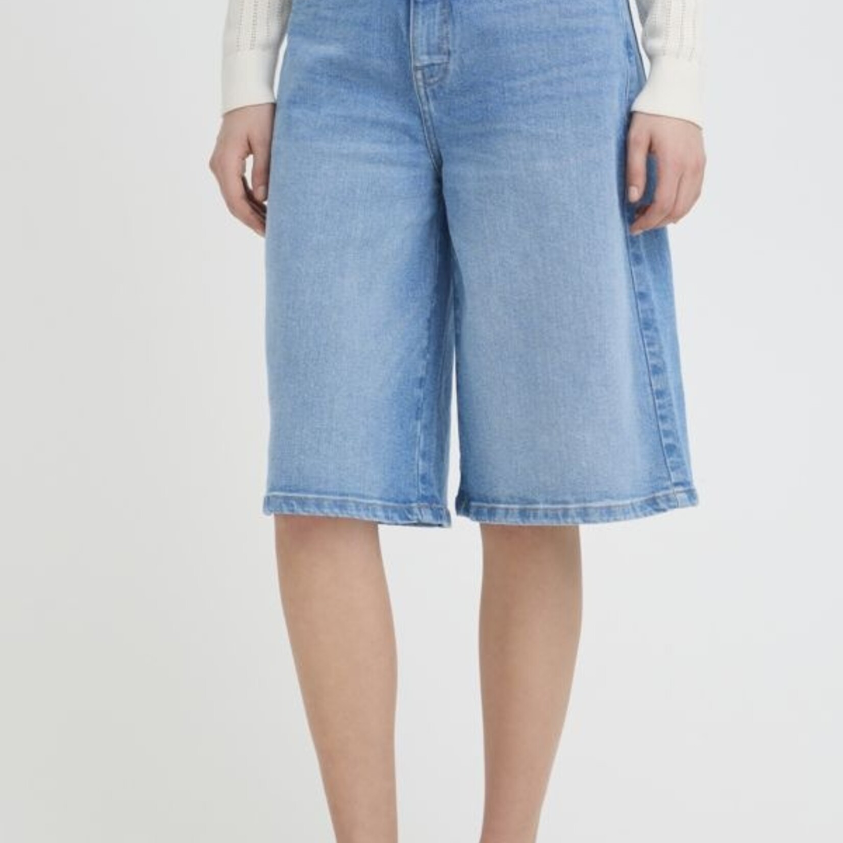 Fransa Shorts Lorelei - Mid Blue Denim