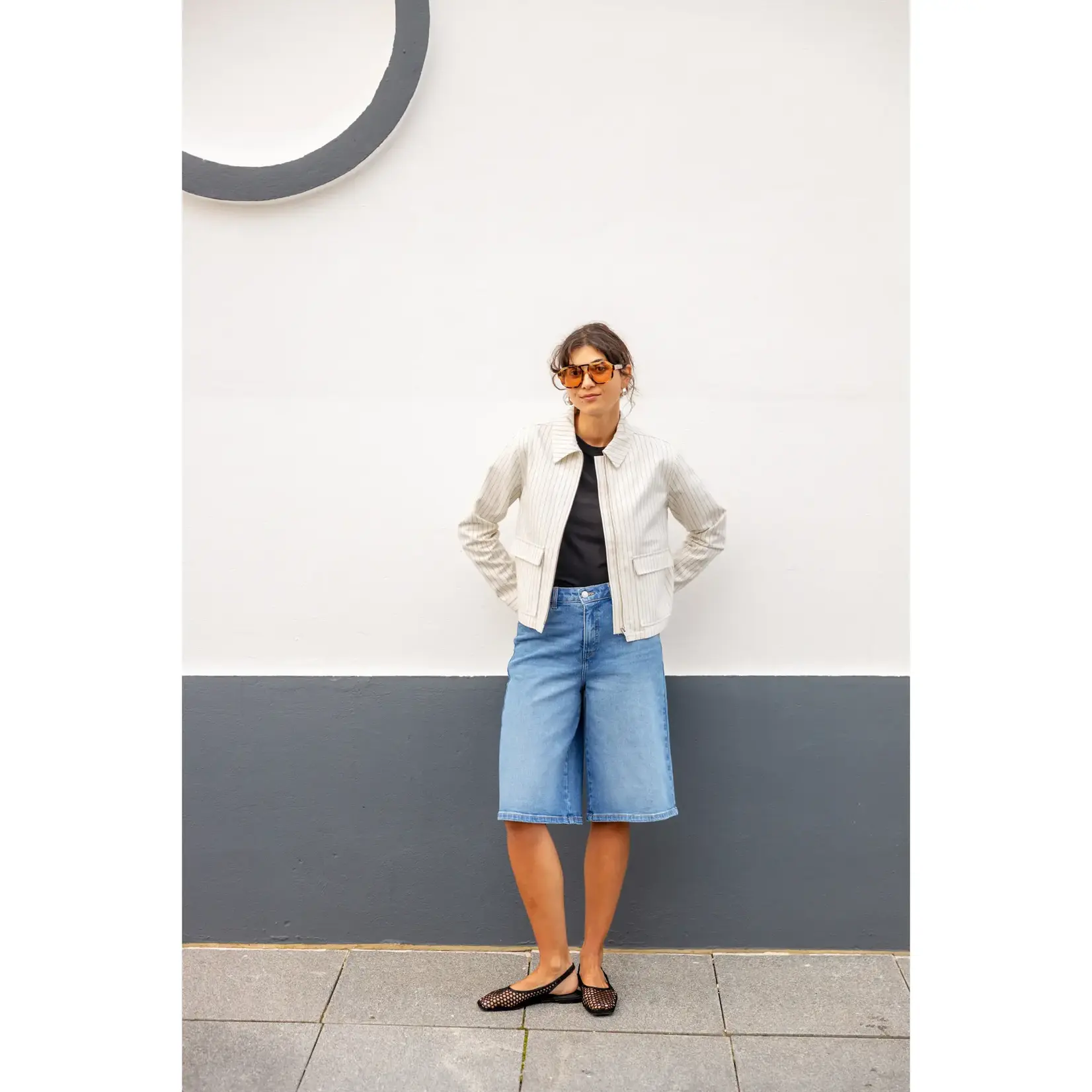 Fransa Shorts Lorelei - Mid Blue Denim