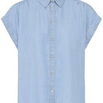 b.young Chemise Kosmo manche courte - Light Blue Denim