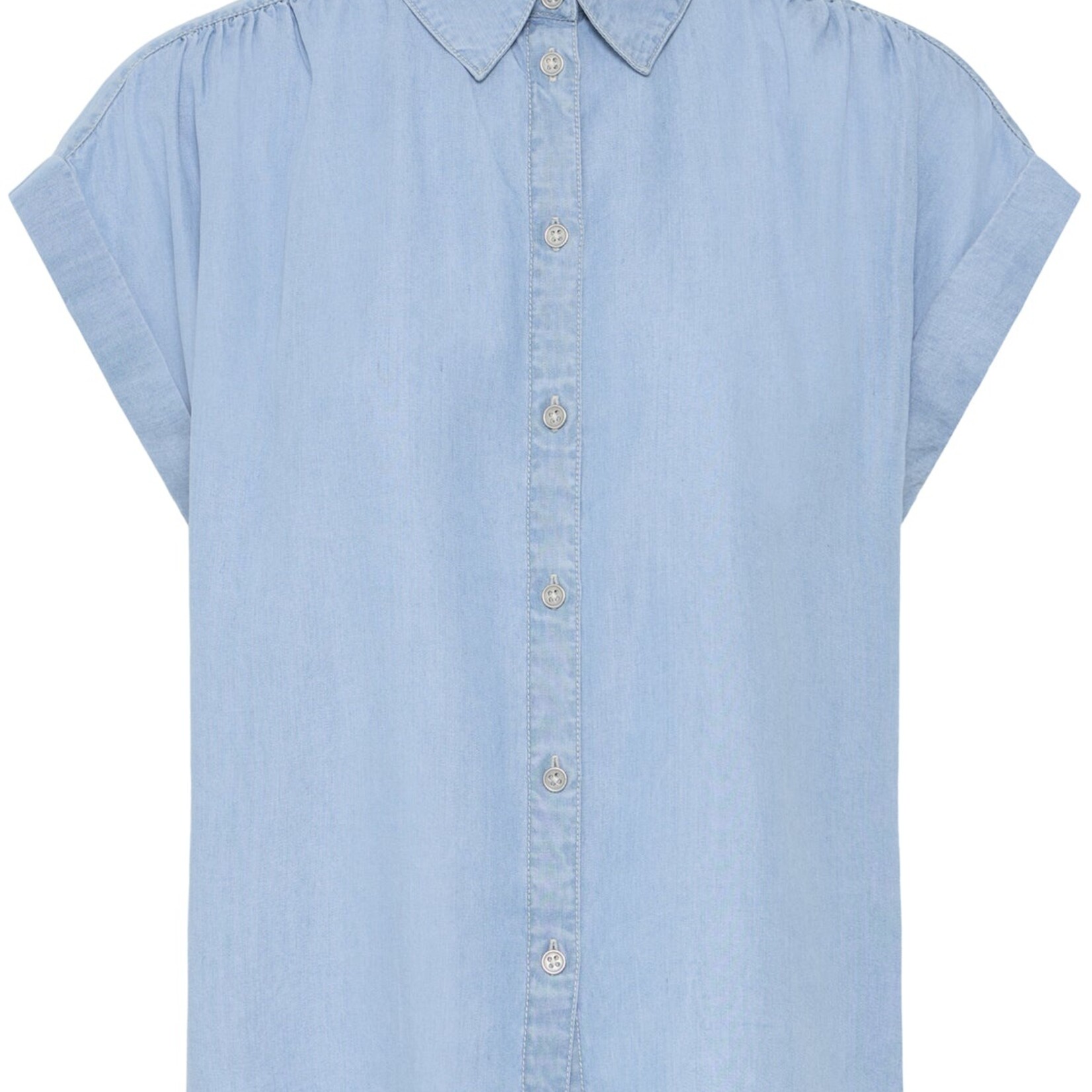 b.young Chemise Kosmo manche courte - Light Blue Denim