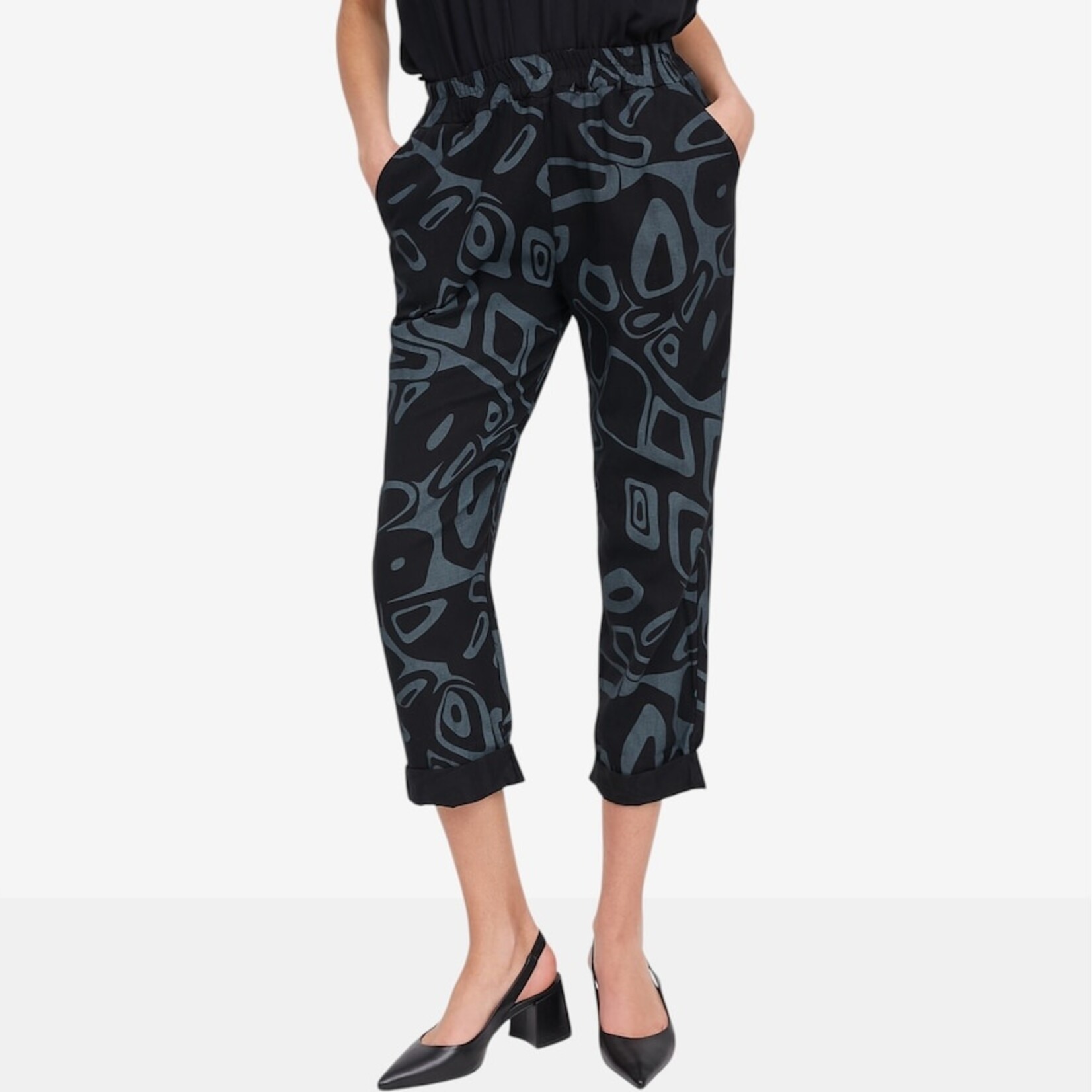 Pantalon 11-12655Y à motif - Totem Noir