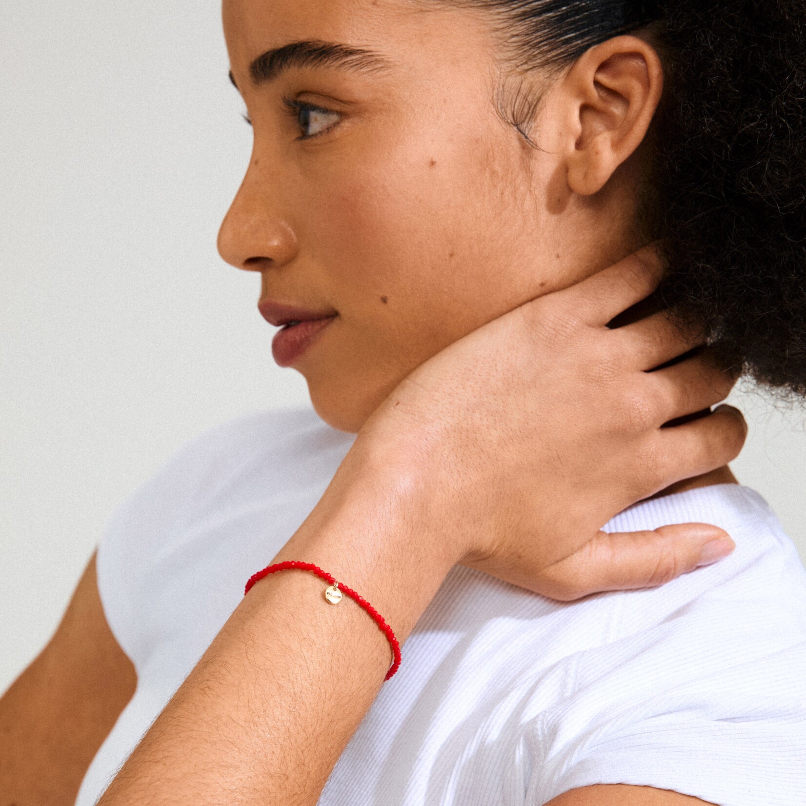 Pilgrim Bracelet Indie Rouge -  Gold plated