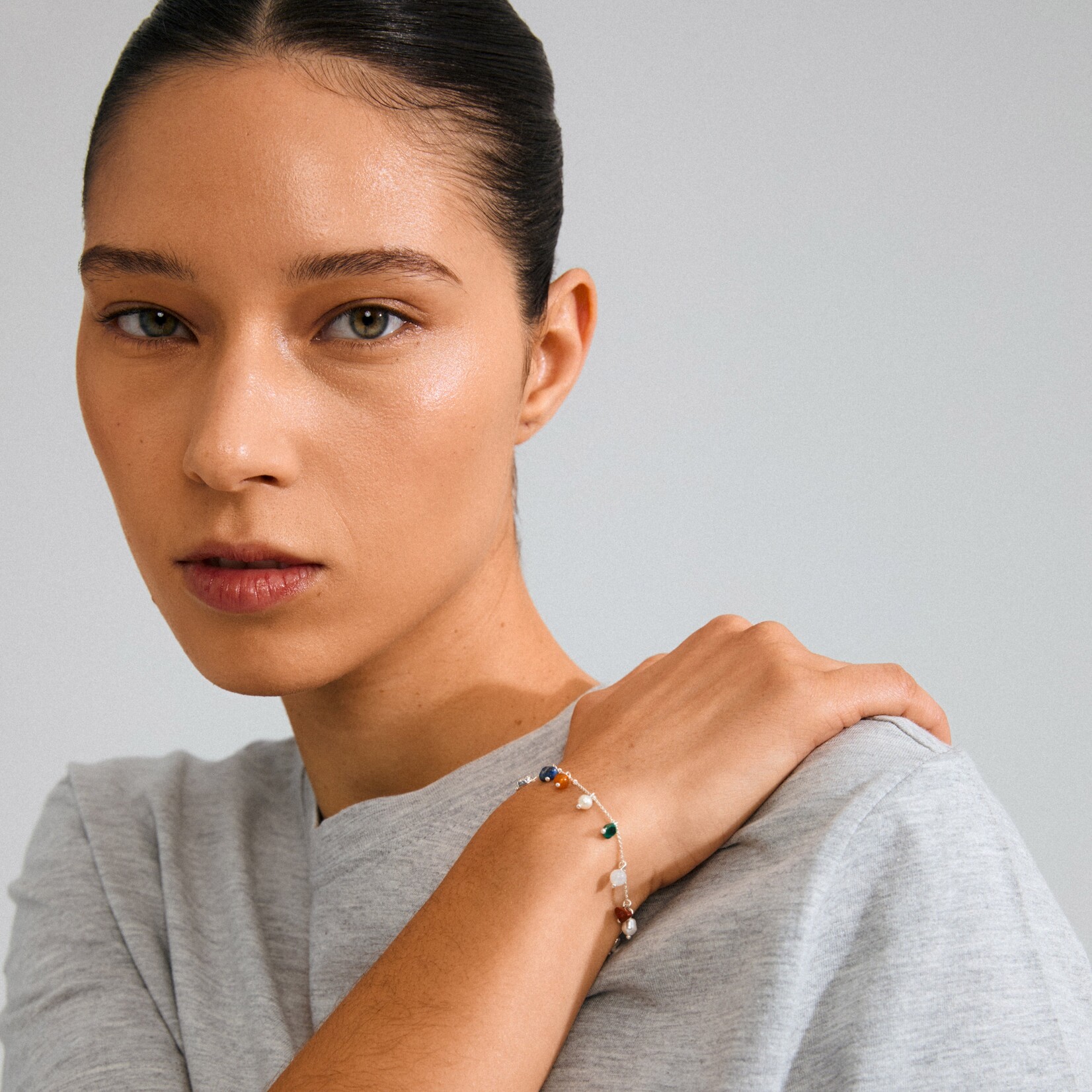 Pilgrim Between Bracelet Recyclé - Silver Plated