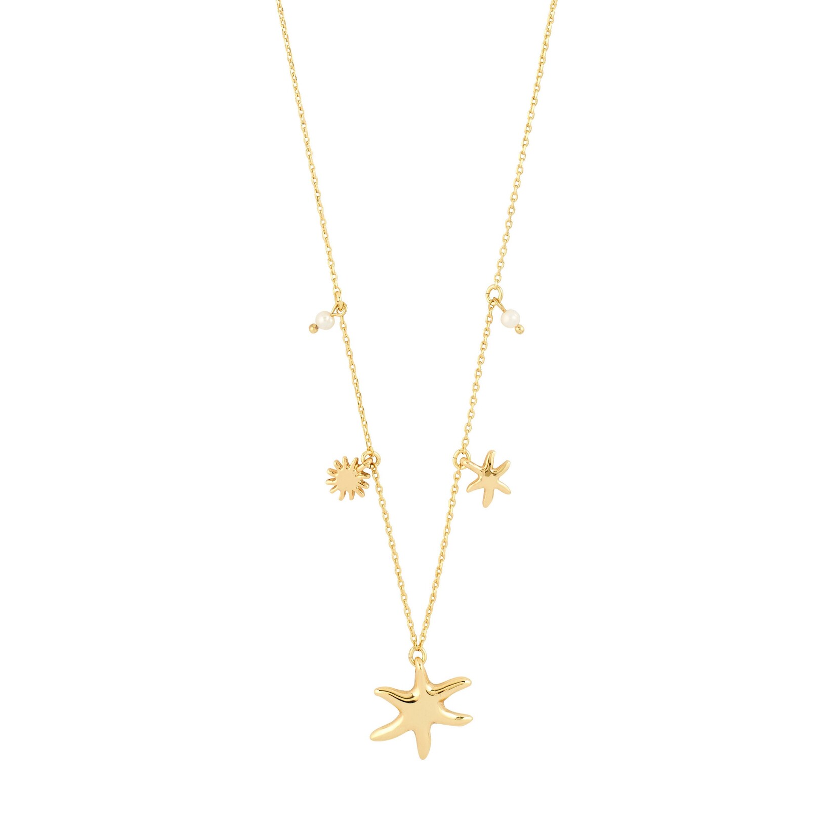 Pilgrim Prism Collier Recyclé - Gold Plated