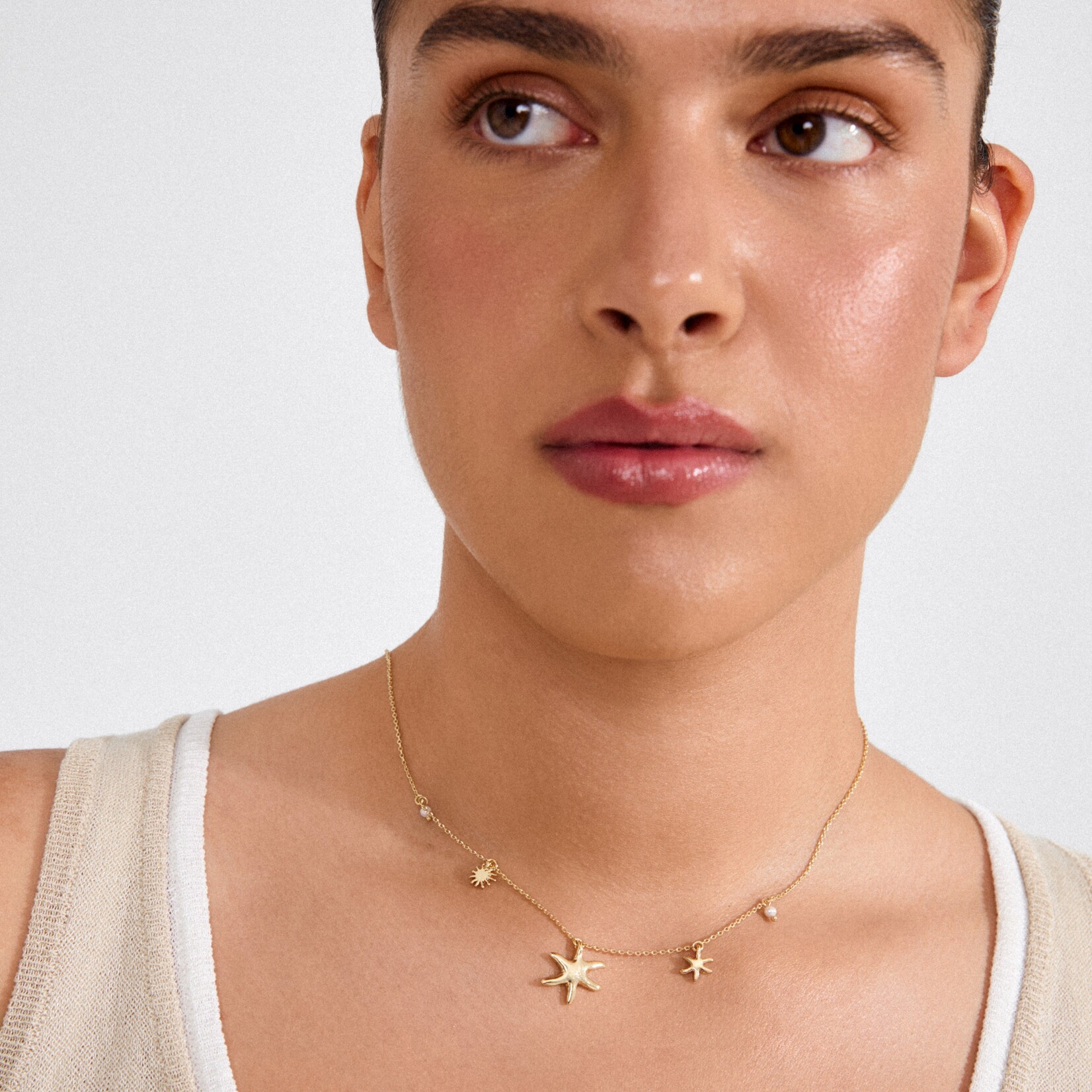 Pilgrim Prism Collier Recyclé - Gold Plated