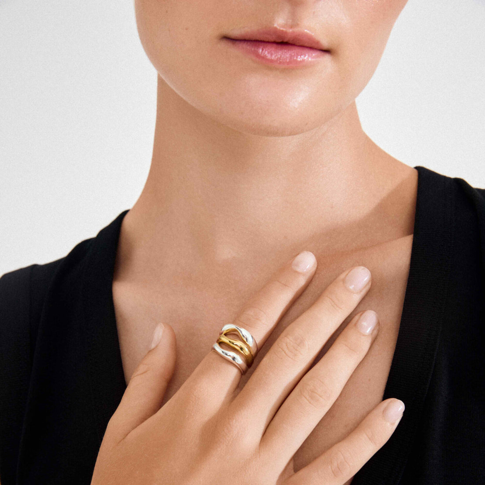 Pilgrim Nova Bague 3 en 1 Recyclé - Silver Plated