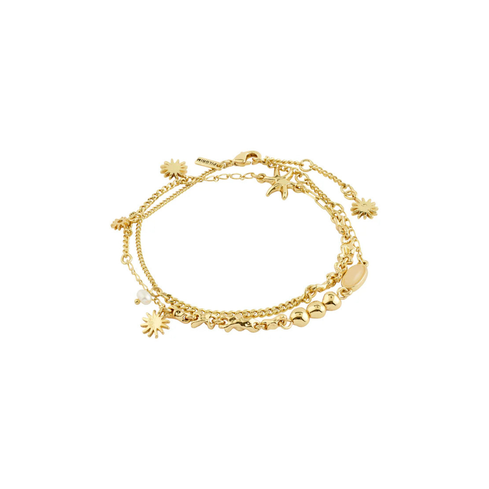 Pilgrim Prism Bracelet Recyclé - Gold Plated