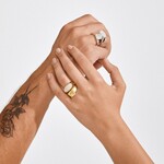 Pilgrim Prism Bague 2 en 1 Recyclé - Gold Plated