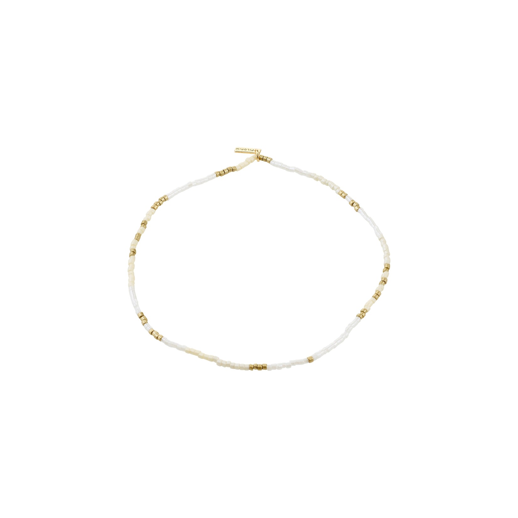 Pilgrim Alison Chaîne de cheville Recyclé - White & Gold Plated