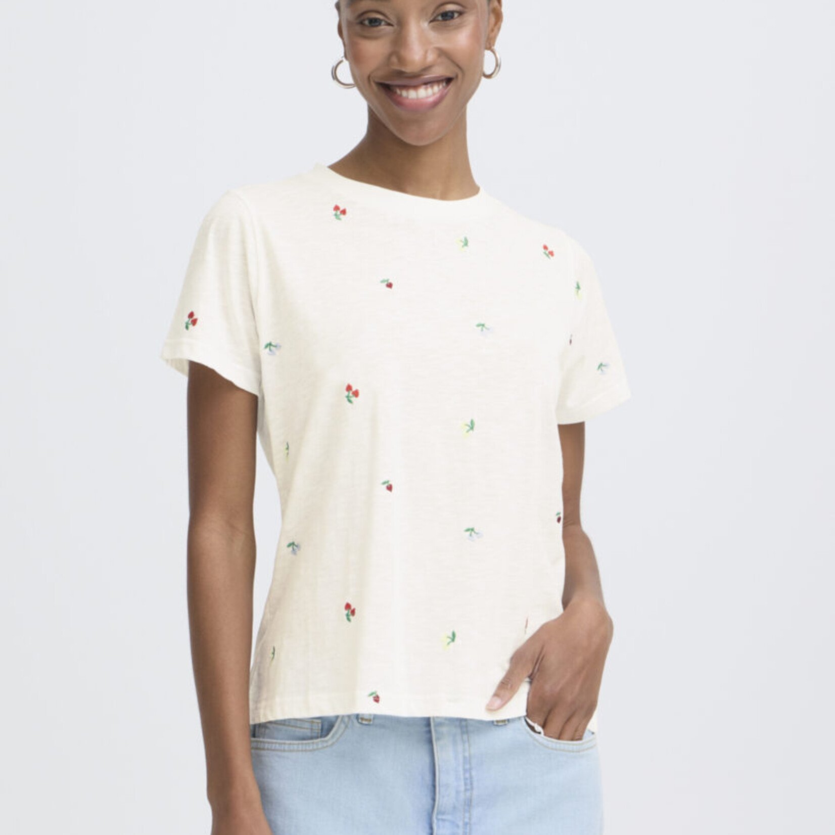 Ichi T-Shirt Olya - Cloud dancer