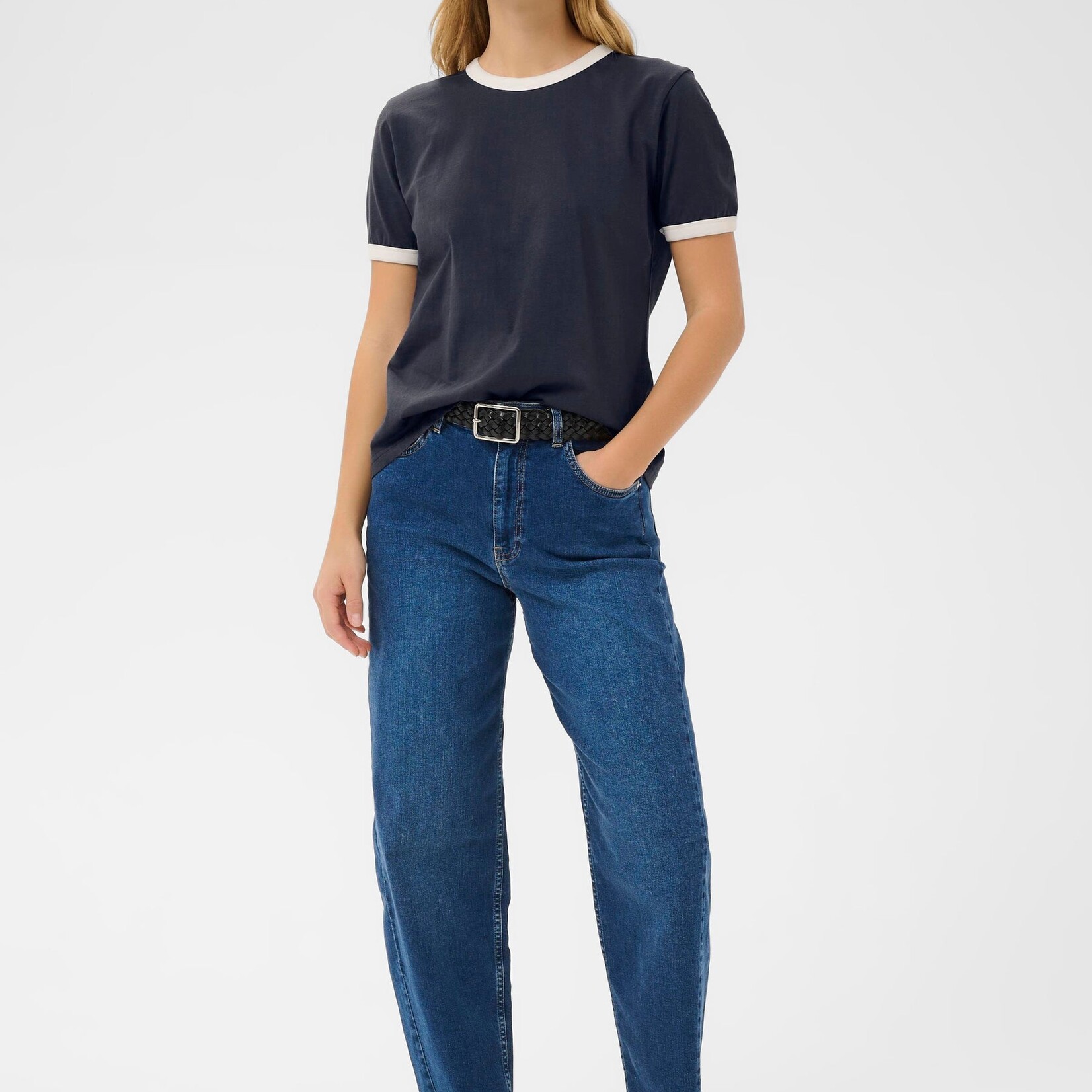 Part Two T-Shirt Angelita - Navy/Whisper White