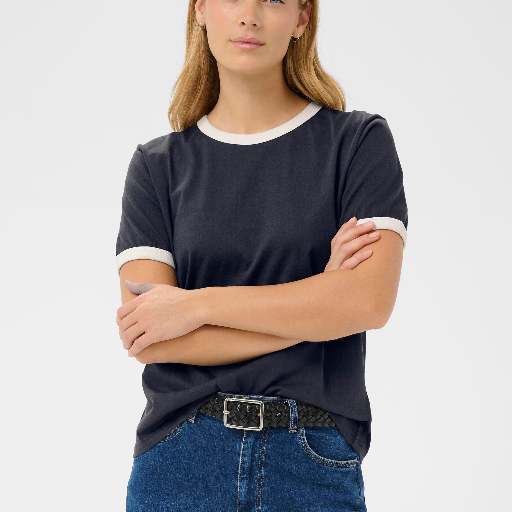Part Two T-Shirt Angelita - Navy/Whisper White