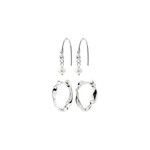 Pilgrim MORIN Boucles d`oreilles 2 en 1 receyclé - Silver plated