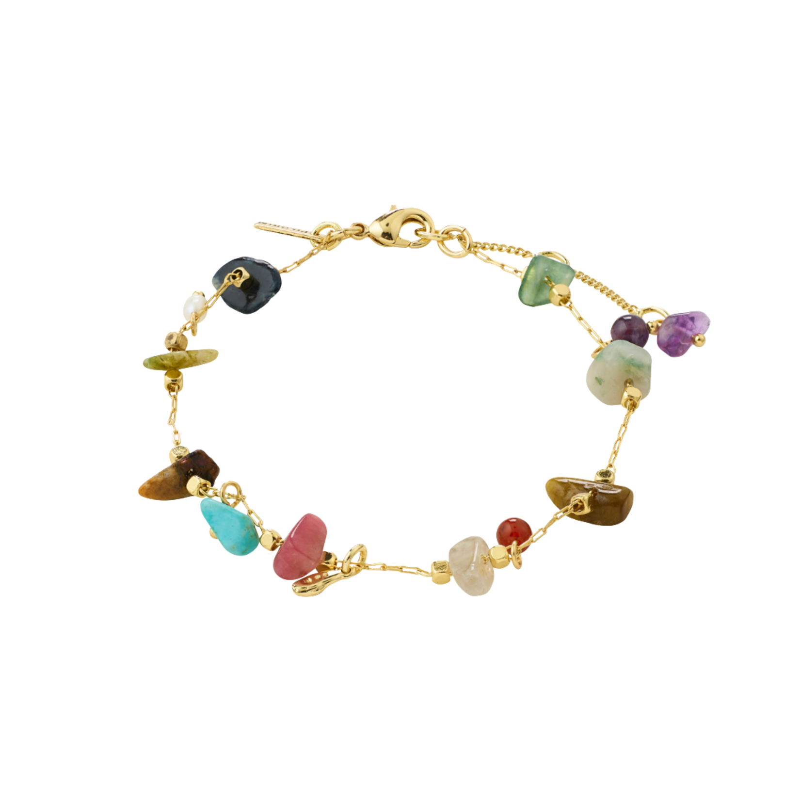 Pilgrim HERE Bracelet recyclé - Gold plated/multi