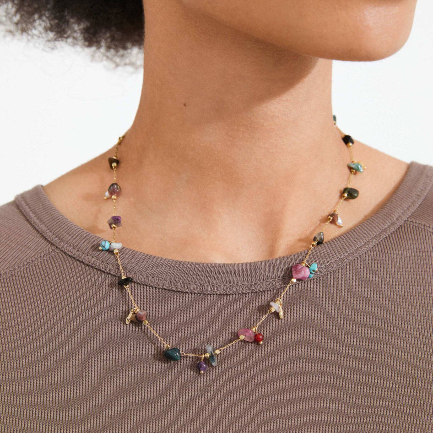 Pilgrim HERE Collier recyclé - Gold plated/Multi