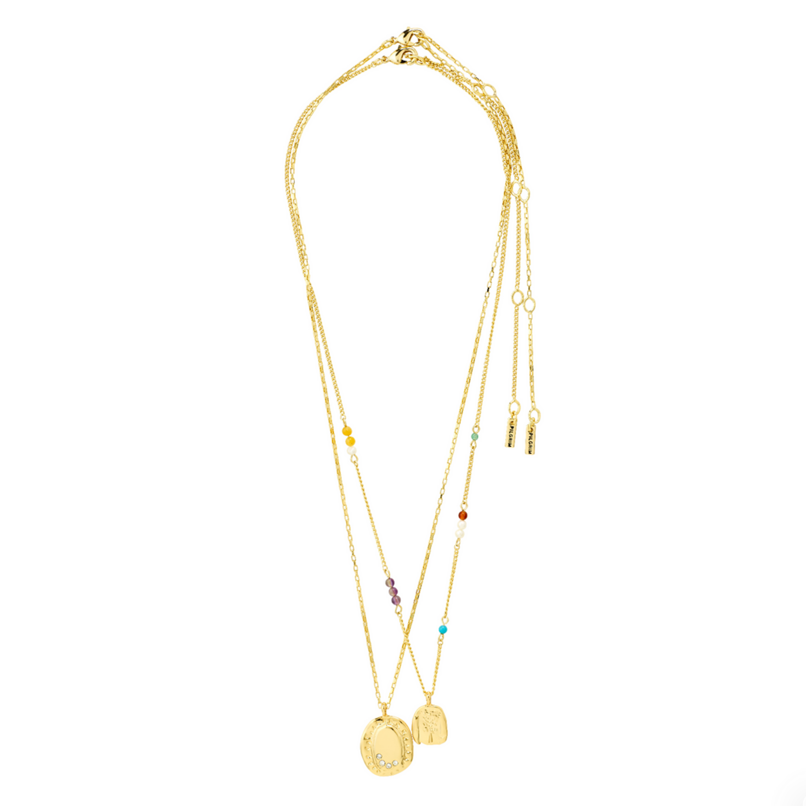Pilgrim HERE Collier recyclé - Gold plated