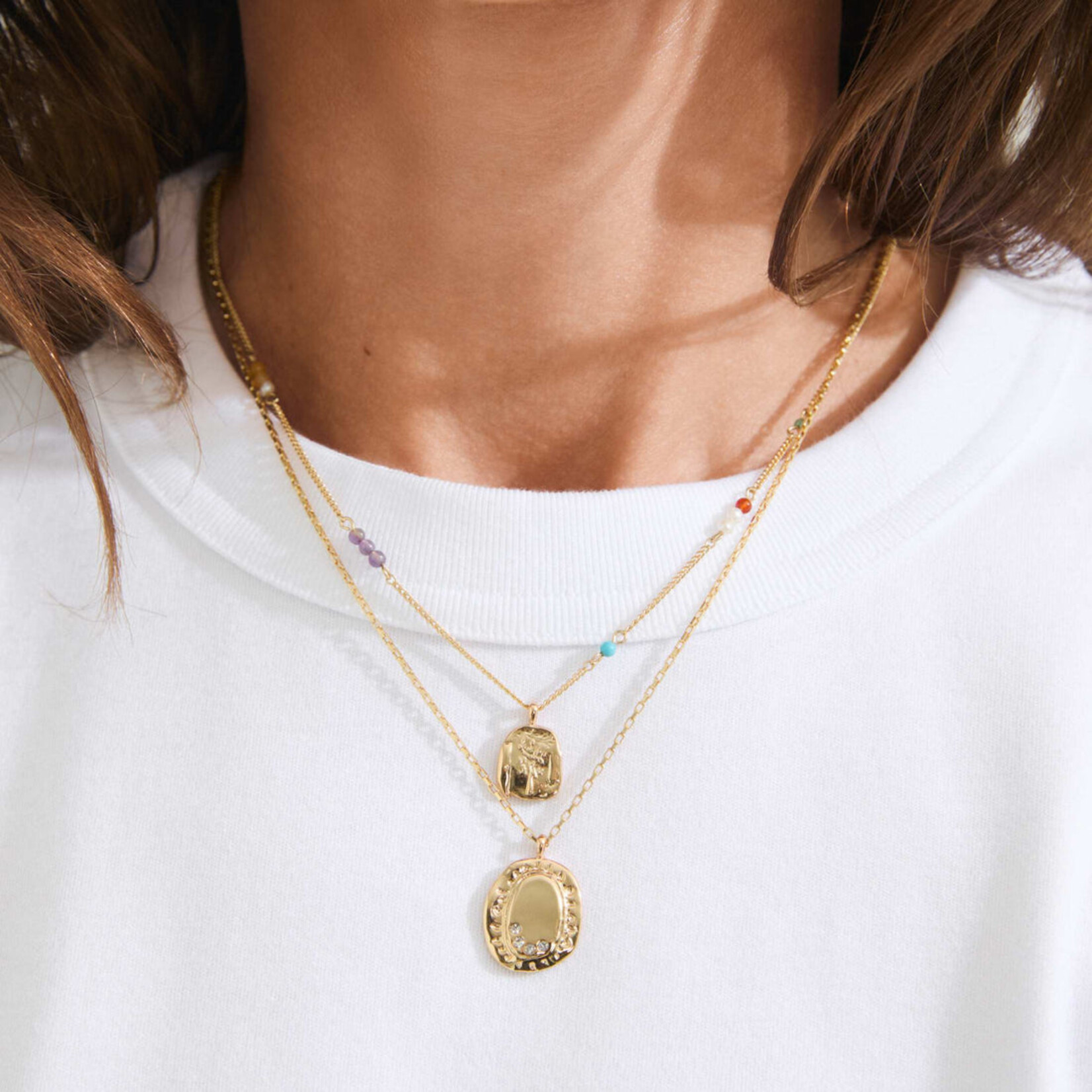 Pilgrim HERE Collier recyclé - Gold plated