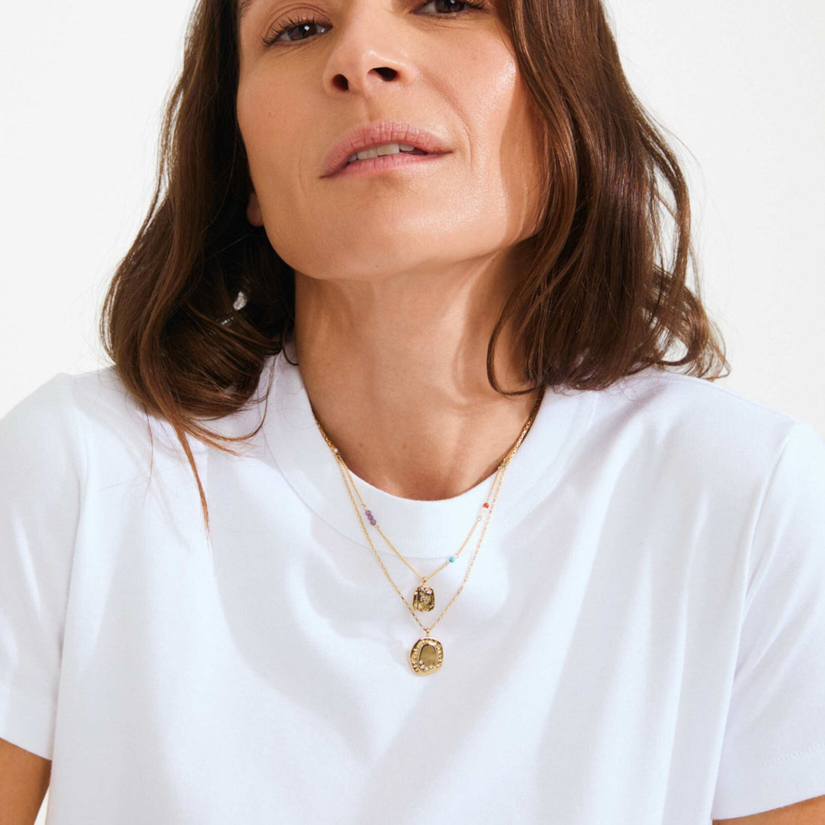 Pilgrim HERE Collier recyclé - Gold plated