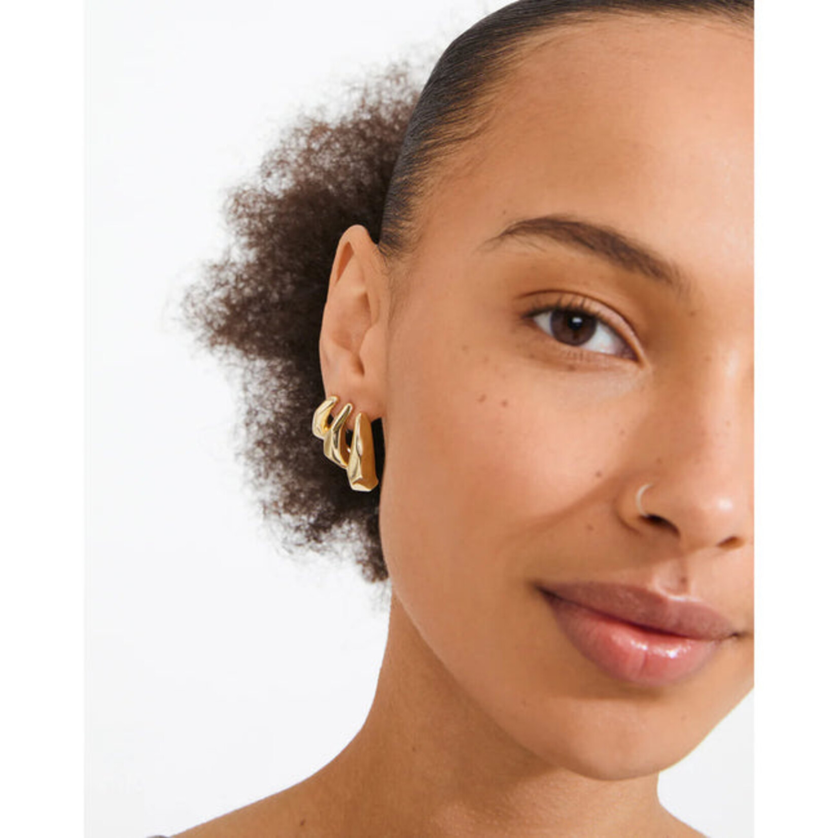 Pilgrim PRESENCE Boucles d`oreilles recyclé - Gold plated