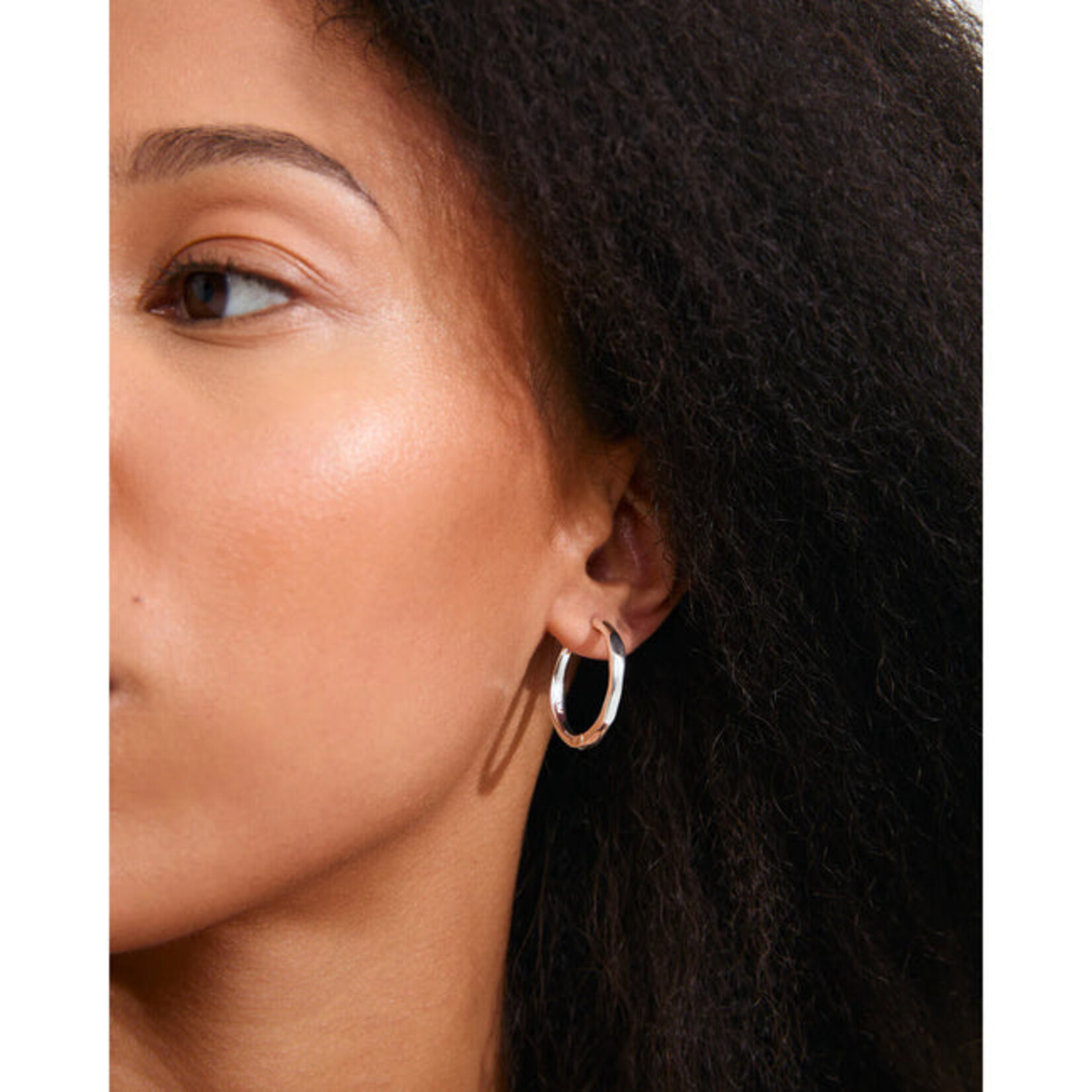 Pilgrim INNER Hoop boucles d`oreilles recyclé - Silver plated