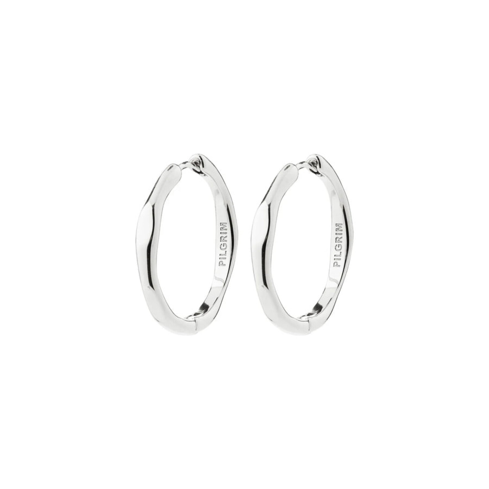 Pilgrim INNER Hoop boucles d`oreilles recyclé - Silver plated