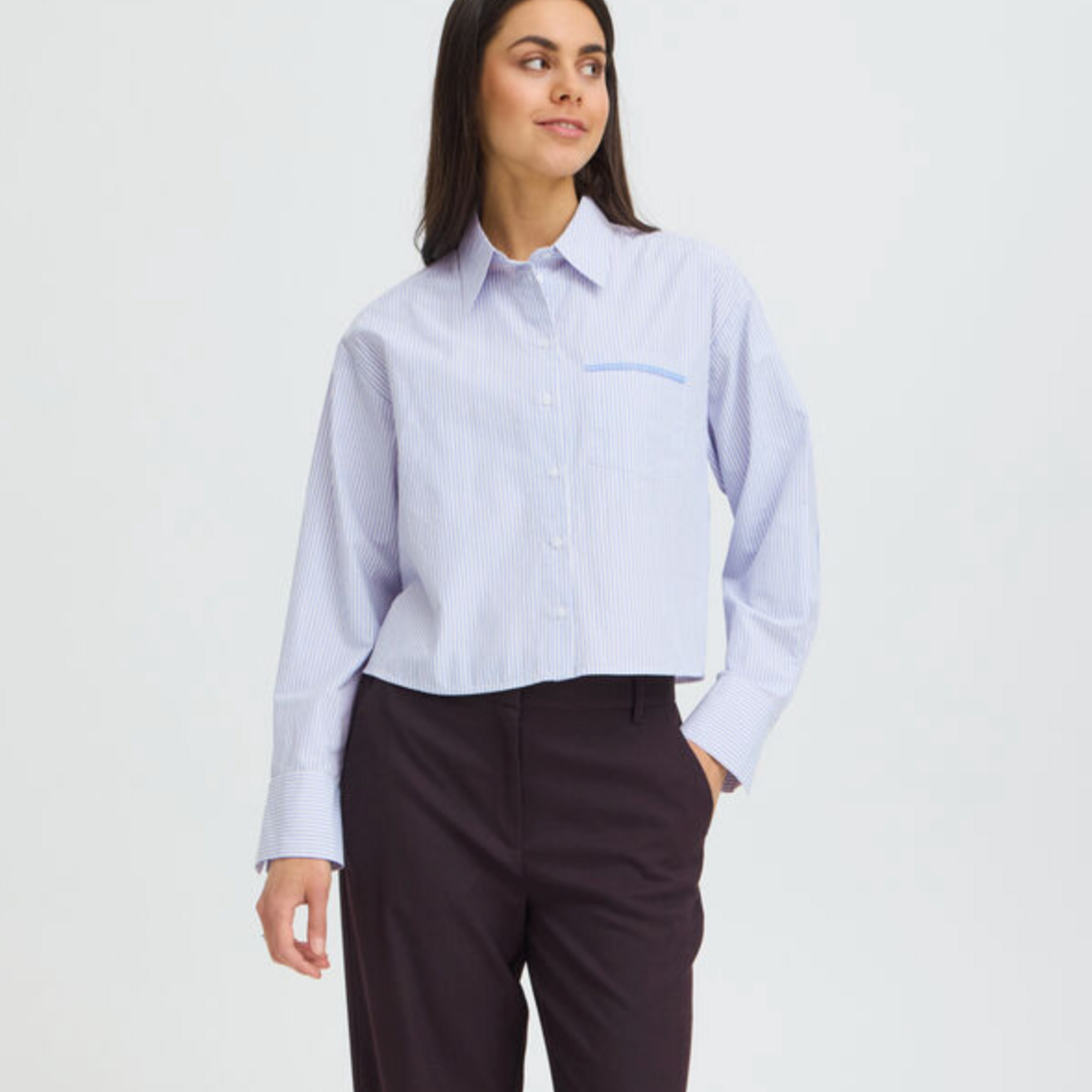 Fransa Chemise Yara - Blue Blizza