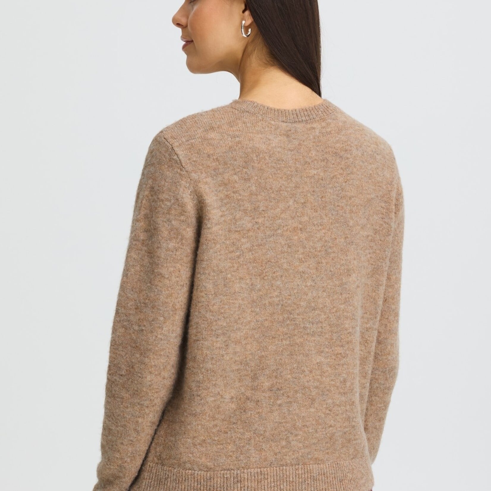 Fransa Pull Fia - Driftwood Melange