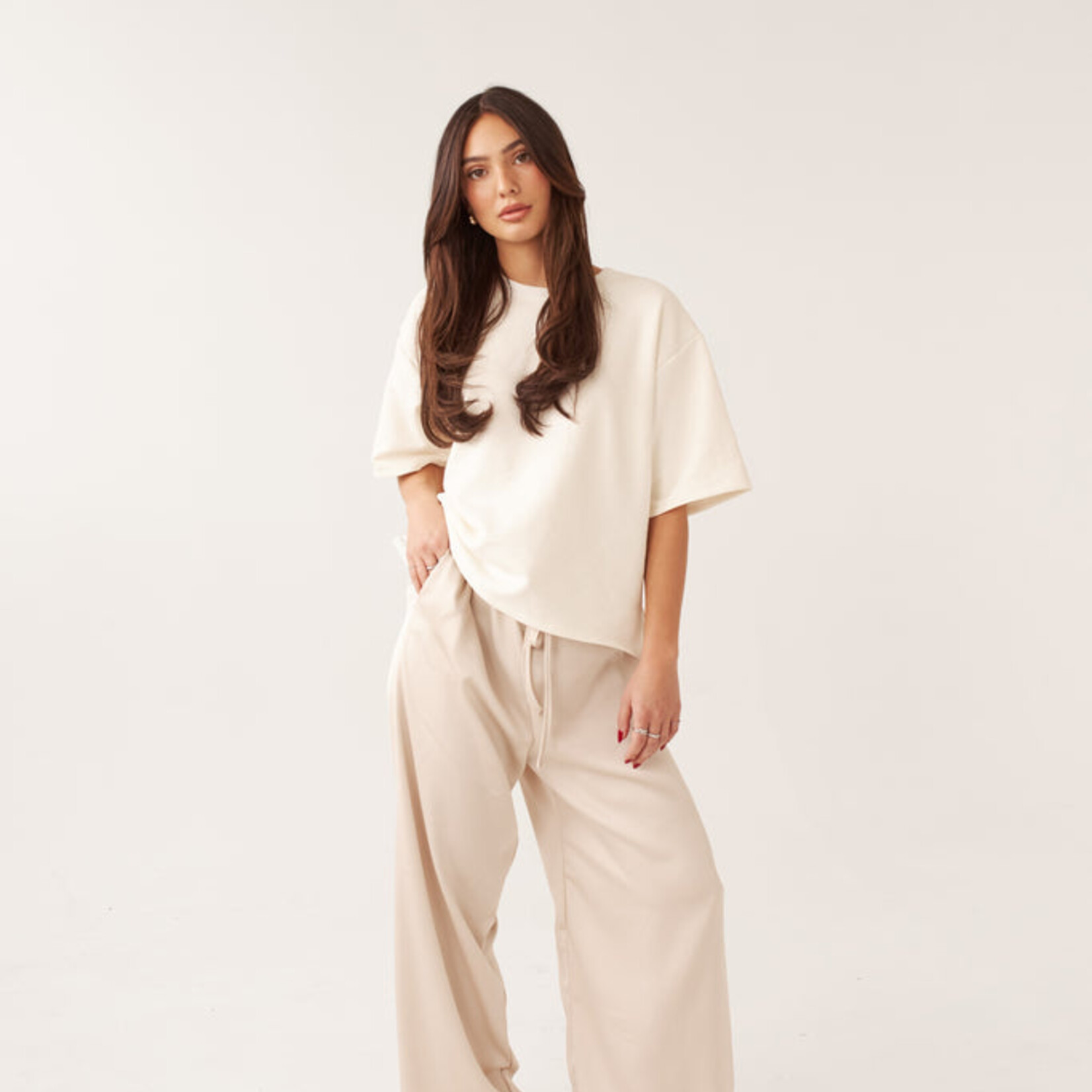 Daily Story T-shirt Anaé fleece - Creme