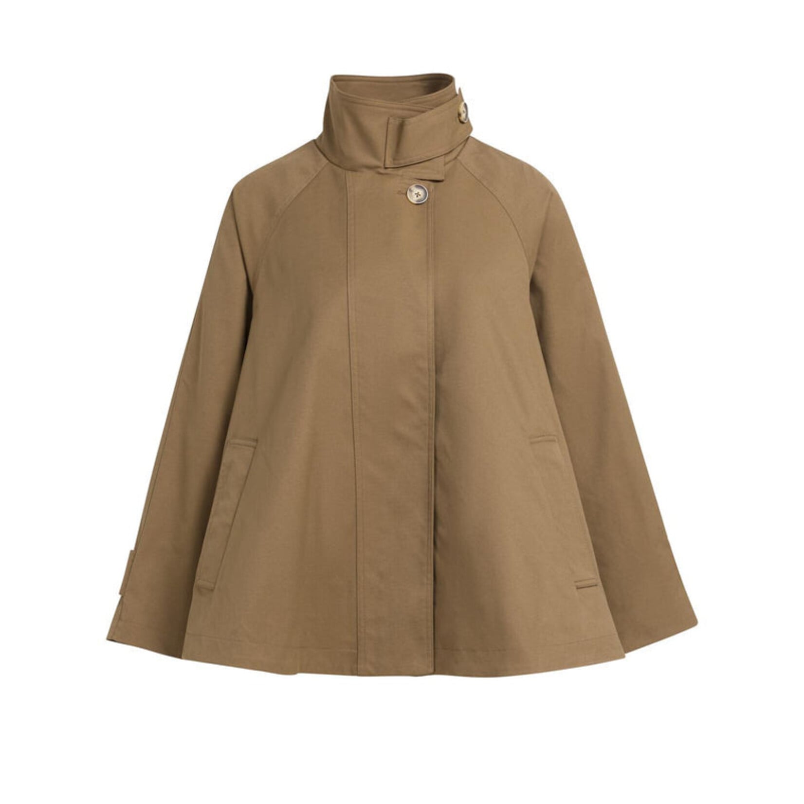Yaya Trench-coat évasée en tissu tissé - size 1 - Teak brown