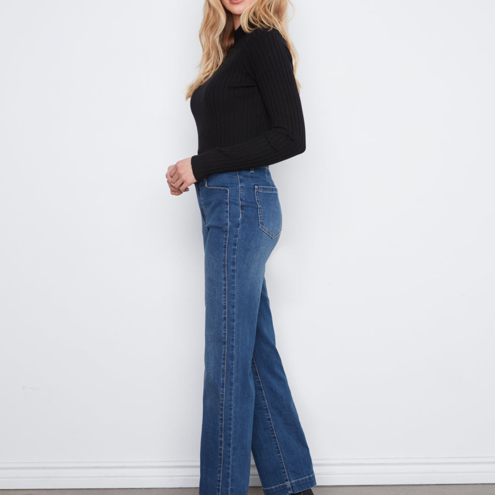 Charlie B Jeans C5800 avec poche à l'avant  - Indigo lavé