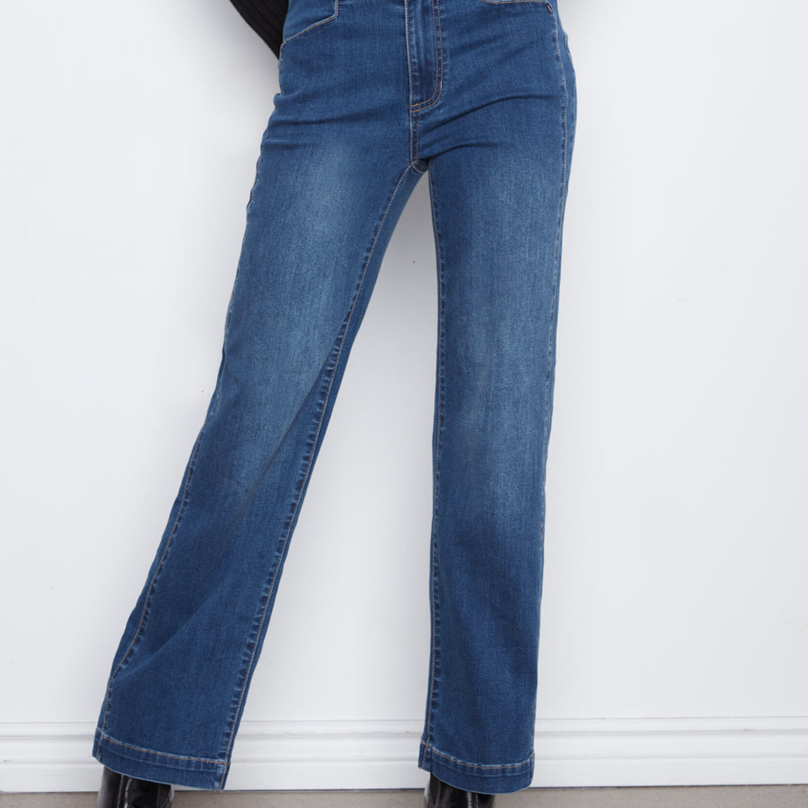 Charlie B Jeans C5800 avec poche à l'avant  - Indigo lavé