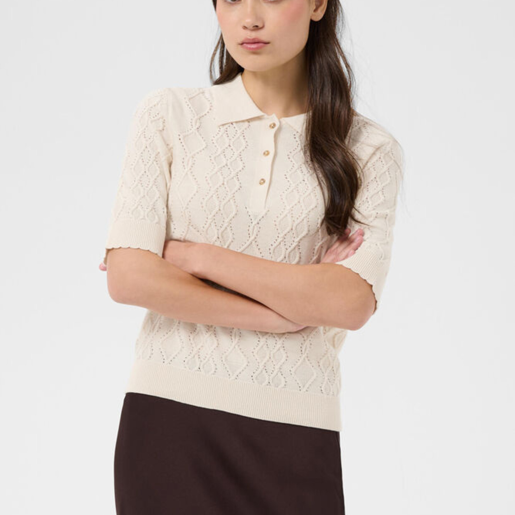 Part Two Top Cinia - Whitecap Gray