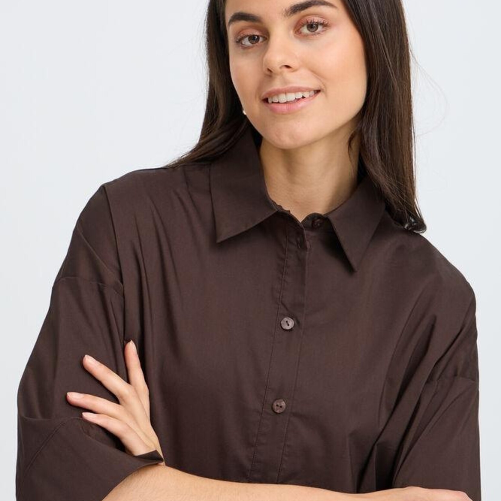 Fransa Chemise Cleo - Hot Fudge