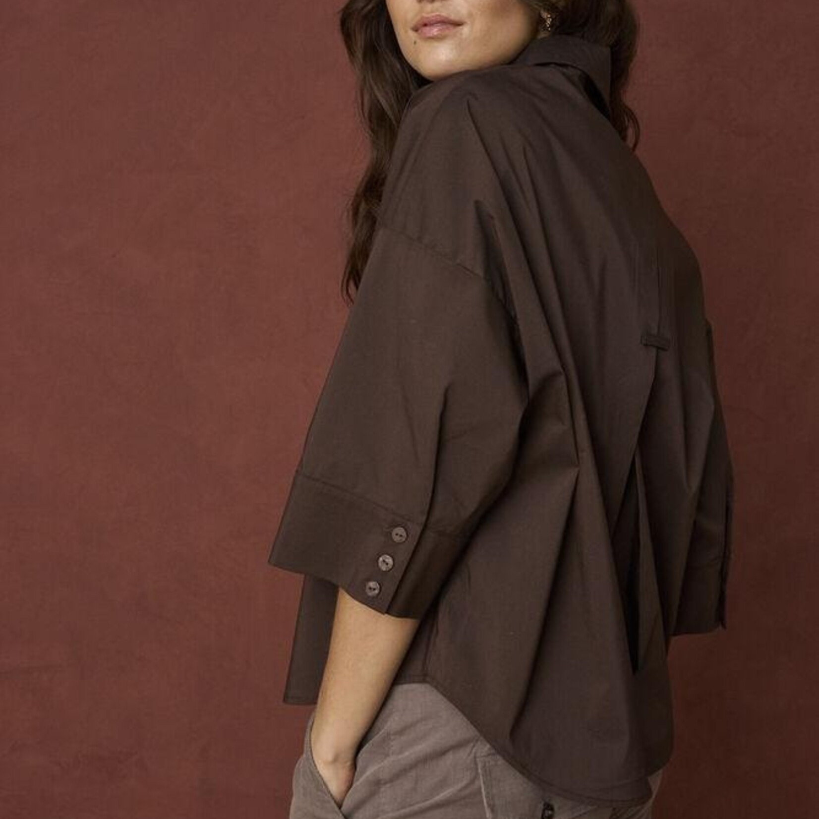 Fransa Chemise Cleo - Hot Fudge