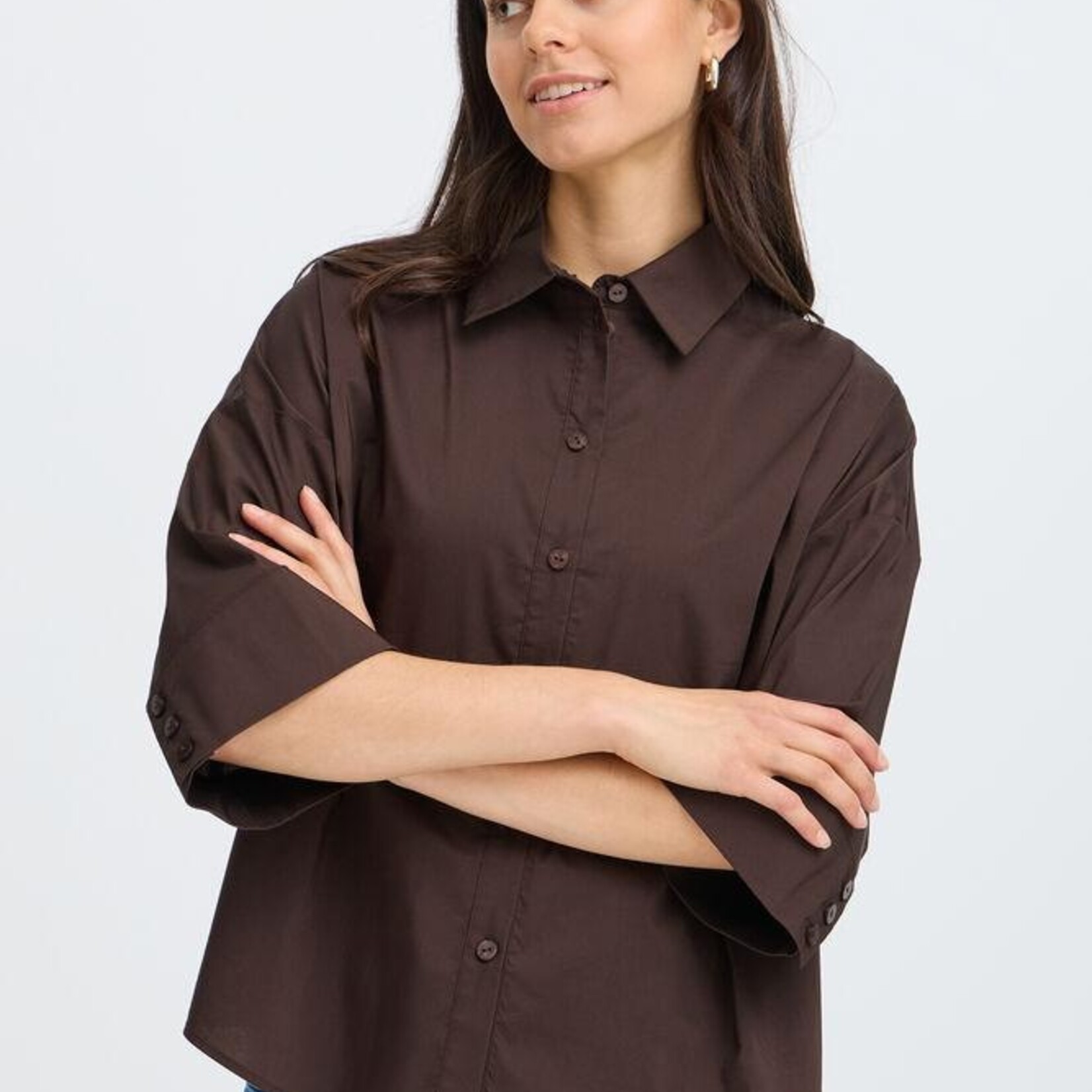 Fransa Chemise Cleo - Hot Fudge