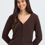 Fransa Cardigan Fia - Hot Fudge Melange