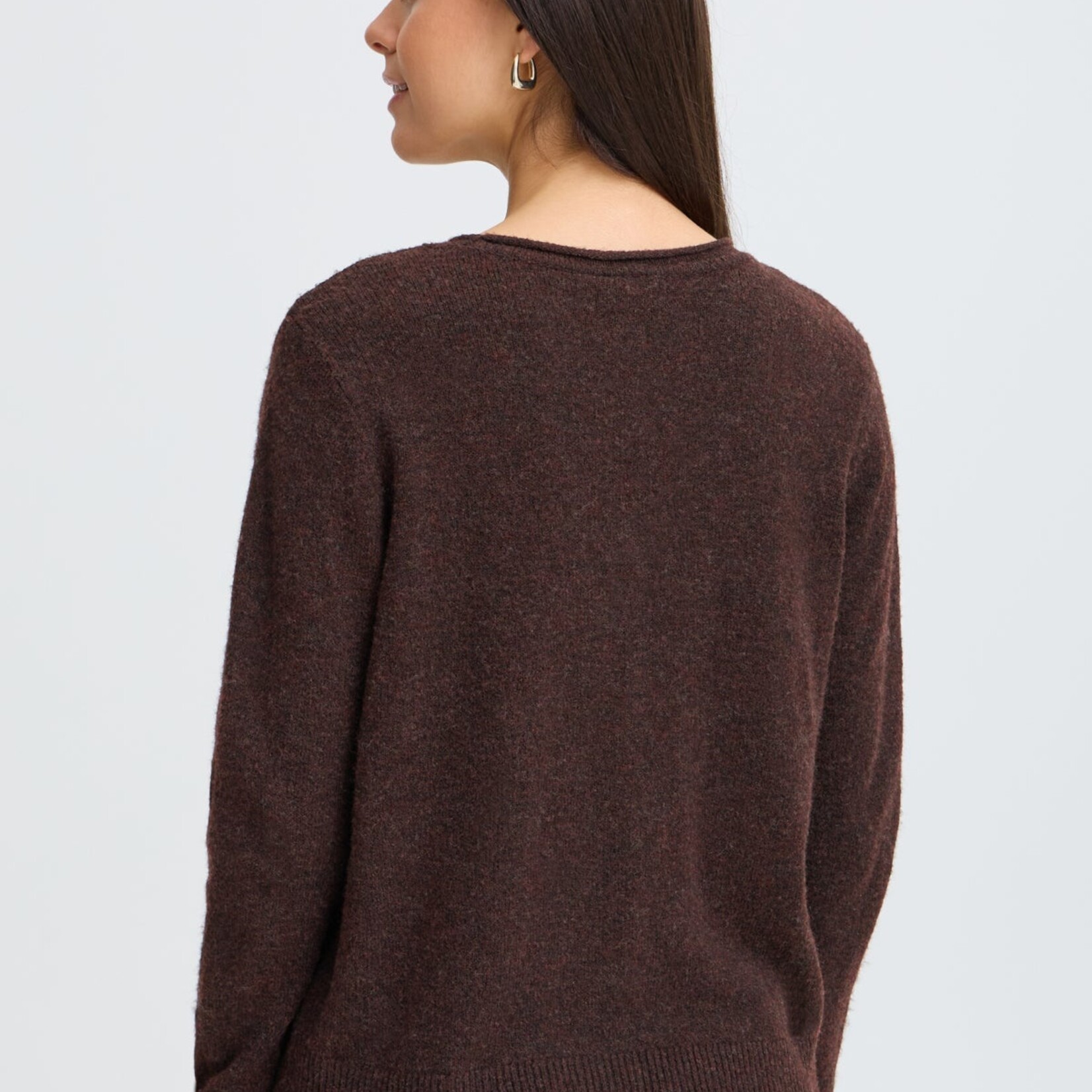 Fransa Cardigan Fia - Hot Fudge Melange