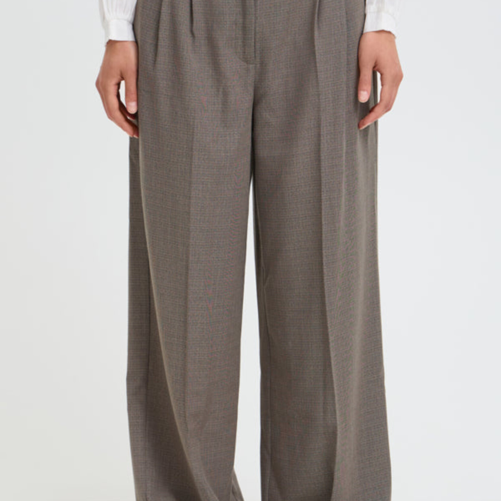 Fransa Pantalon Soldes - Driftwood Melange