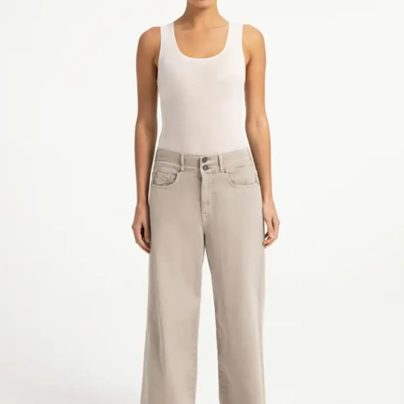 Yaya Jean 01311153 en denim à jambes larges - Mid Grey Denim