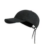 Yaya Casquette en laine avec cordon de serrage réglable - Hole black