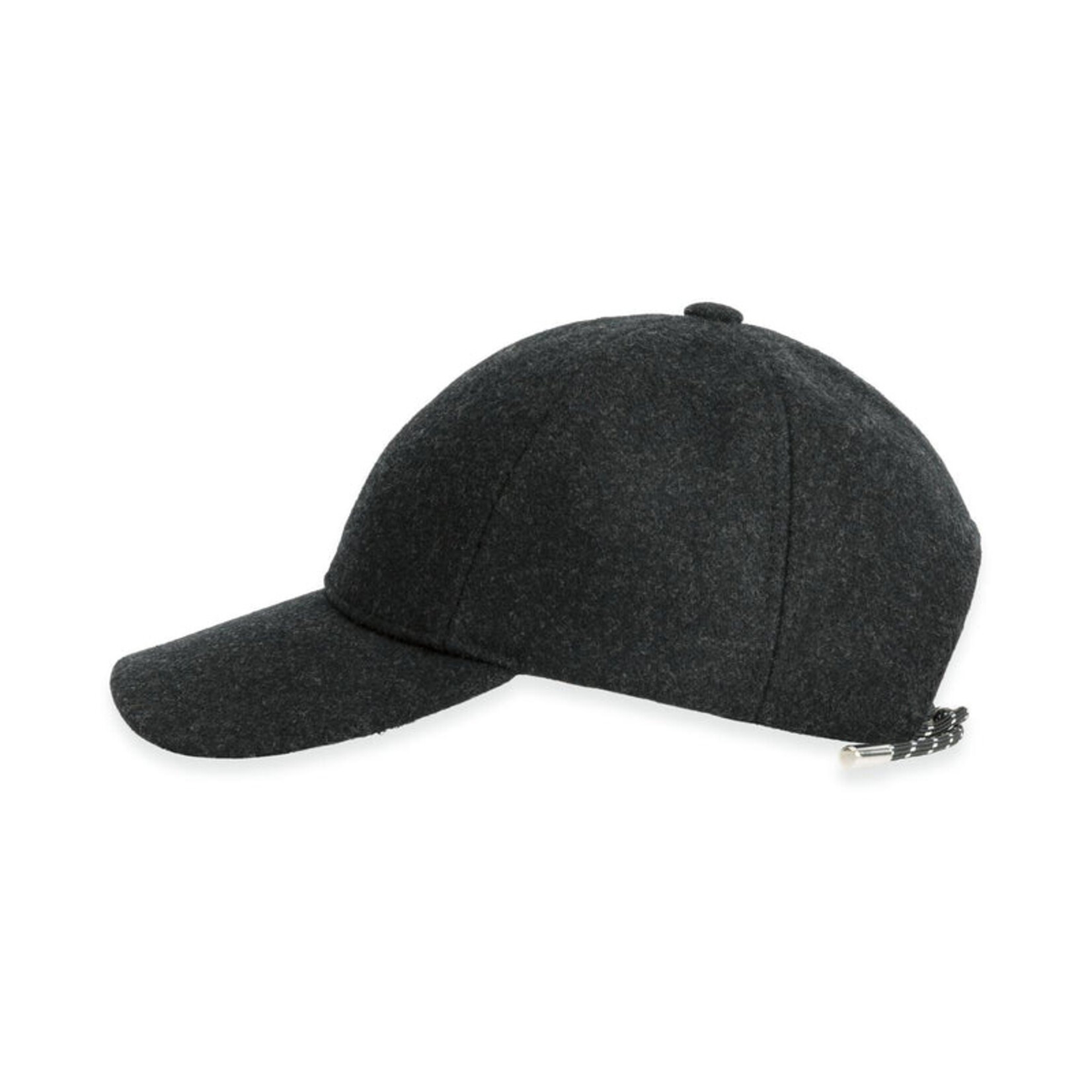 Yaya Casquette en laine avec cordon de serrage réglable - Hole black